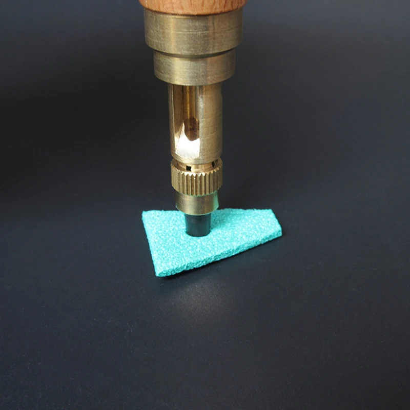 

Leather Punch Multifunction Wooden Handle Automatic Belts Punch Replaceable Mute Rotary Punching Watch Craft Tool Hole Punch