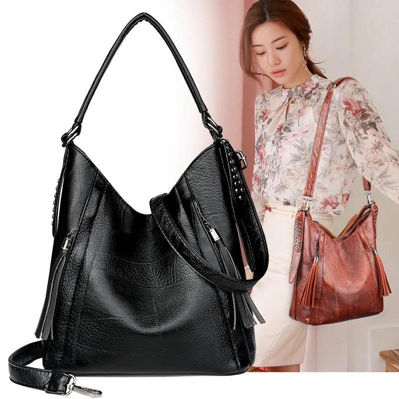 

Soft Leather Luxury Shoulder Crossbody Bags for Women 2021 Designer Handbags High Quality Messenger Bag Ladies Purse