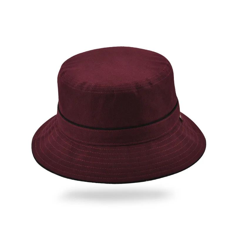 

2021 Summer Solid Color Pure Cotton Bucket Hat Ladies Beach Sun Hat Man Wide Brim Sunshade Fisherman Hats 58Cm