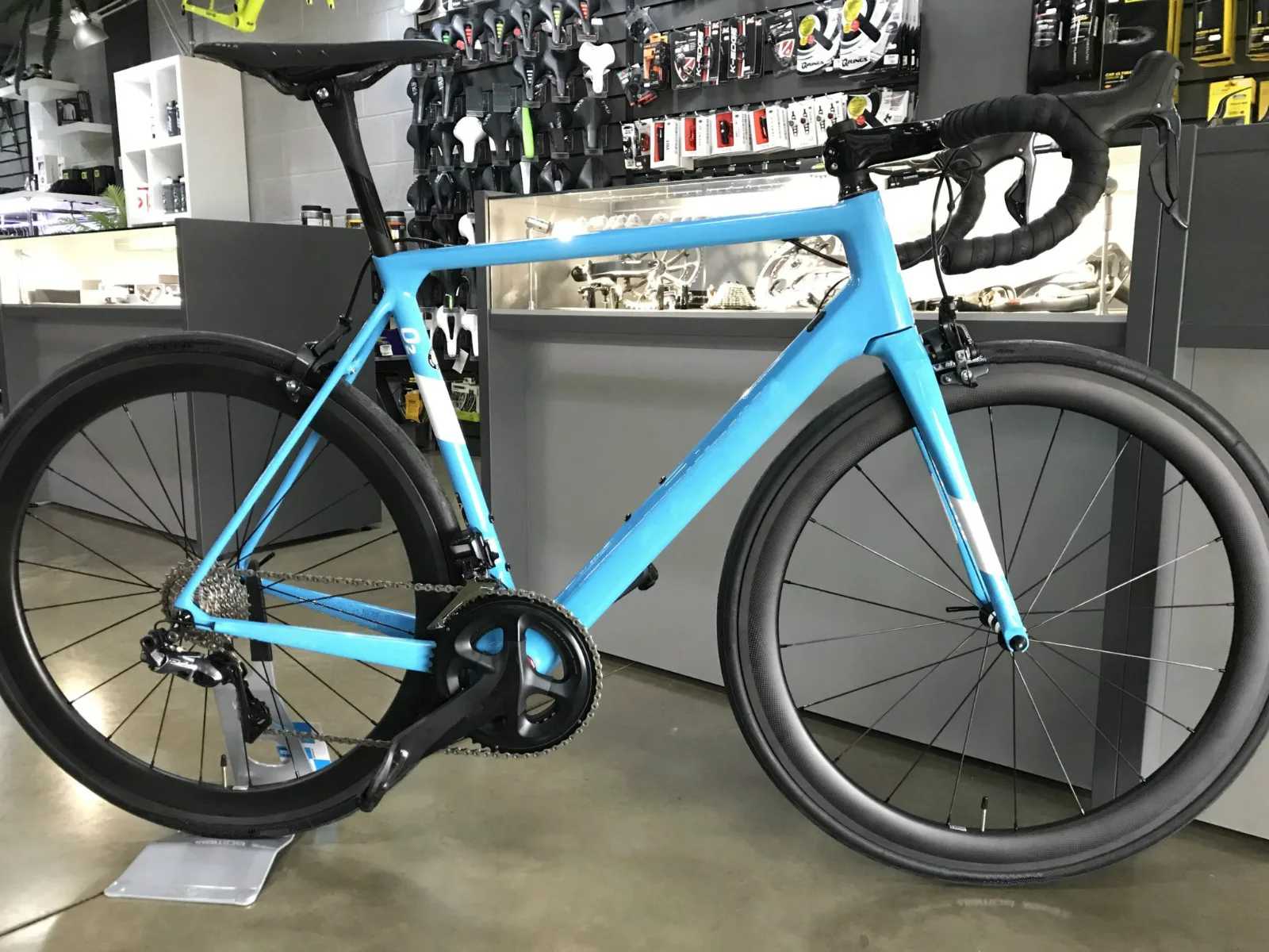 Набор из ультралегких углеродных рамок FASTERWAY O2 All Blue Few White для дорожного