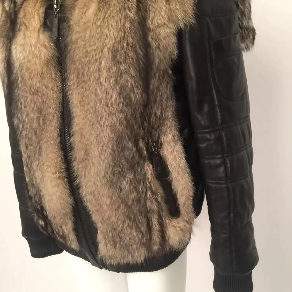 Куртка мужская зимняя из искусственной кожи теплая K29A |