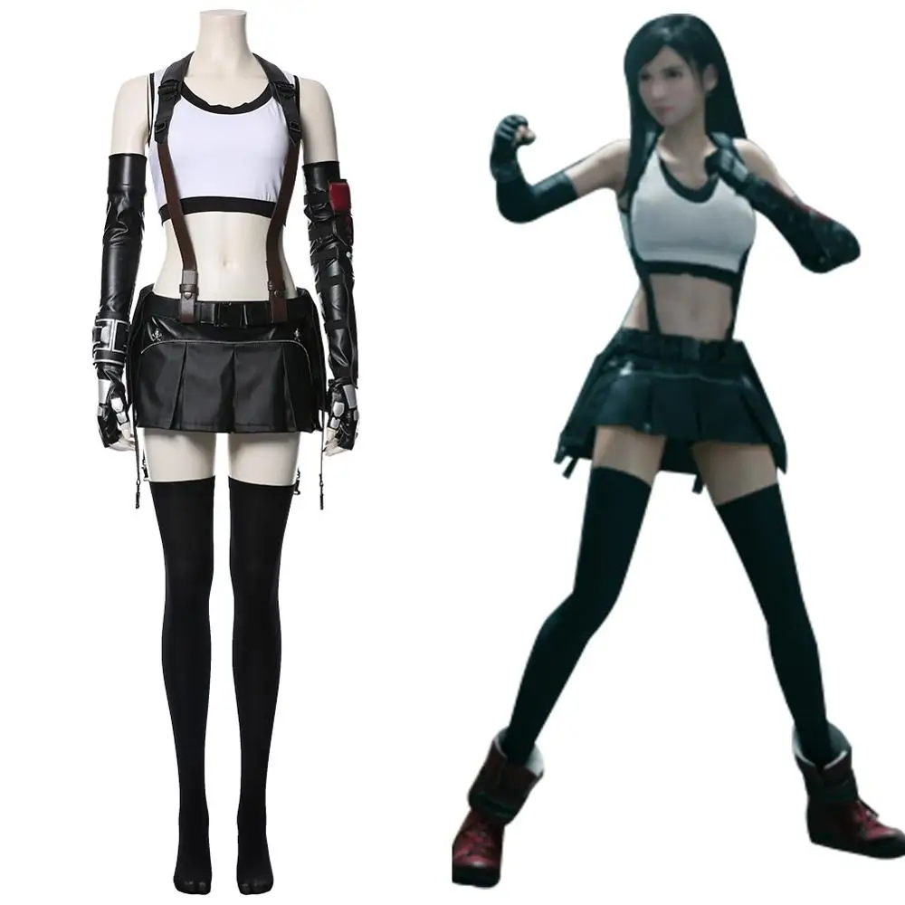 Косплей финальная фантазия VII Tifa Lockhart костюм для взрослых женщин и девочек топ