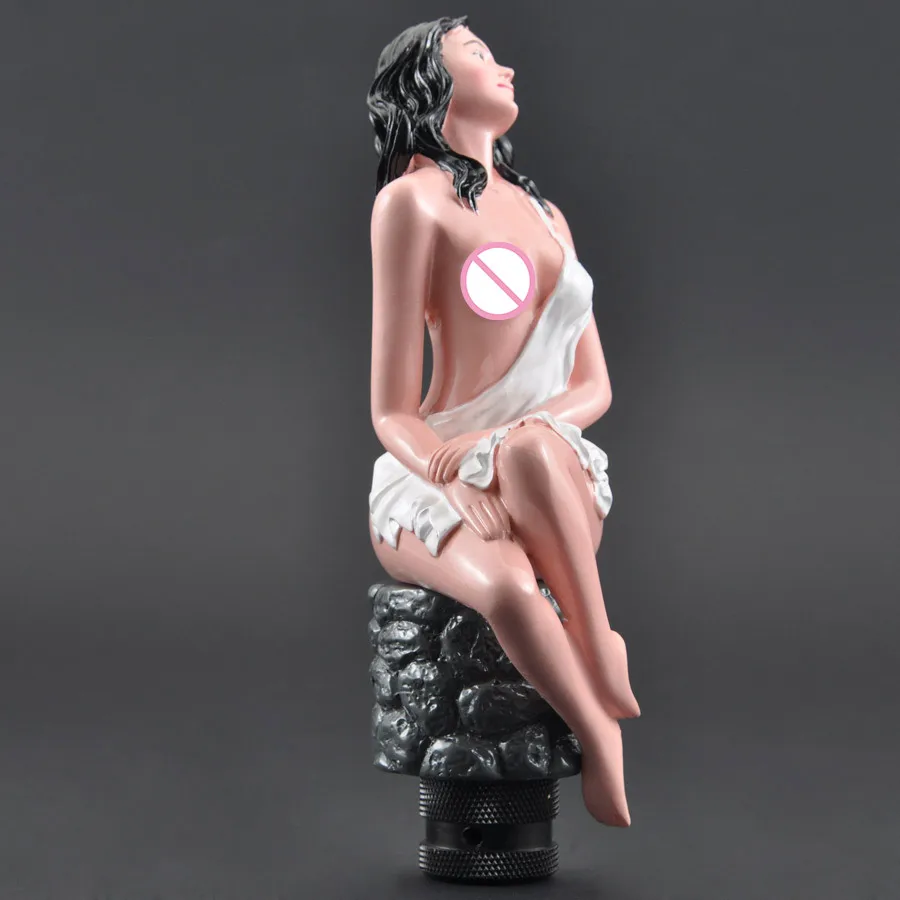 Car Gear Shift Knob Shifter For Sedan Coupe SUV Crossover Truck Wagon Hatchback White Pretty Naked Sexy Lady Girl Goddess Style |