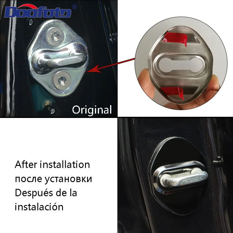 4 шт. стайлинга автомобилей крышка замка двери автомобиля эмблемы чехол для Honda