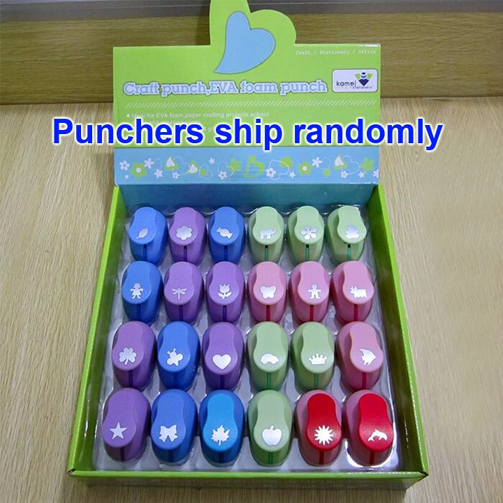 Бесплатная доставка 24 шт./цветная коробка 3/8 дюйма (1 0 см) дырокол для рукоделия