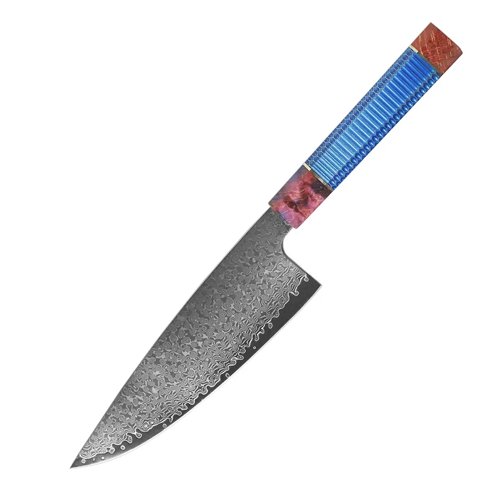 

Kitchen Chef's Knife Damascus Steel Knife VG10 Japanese Damascus Knife Resin Handle Kitchen Knife Slicing Knife Cooking Tool