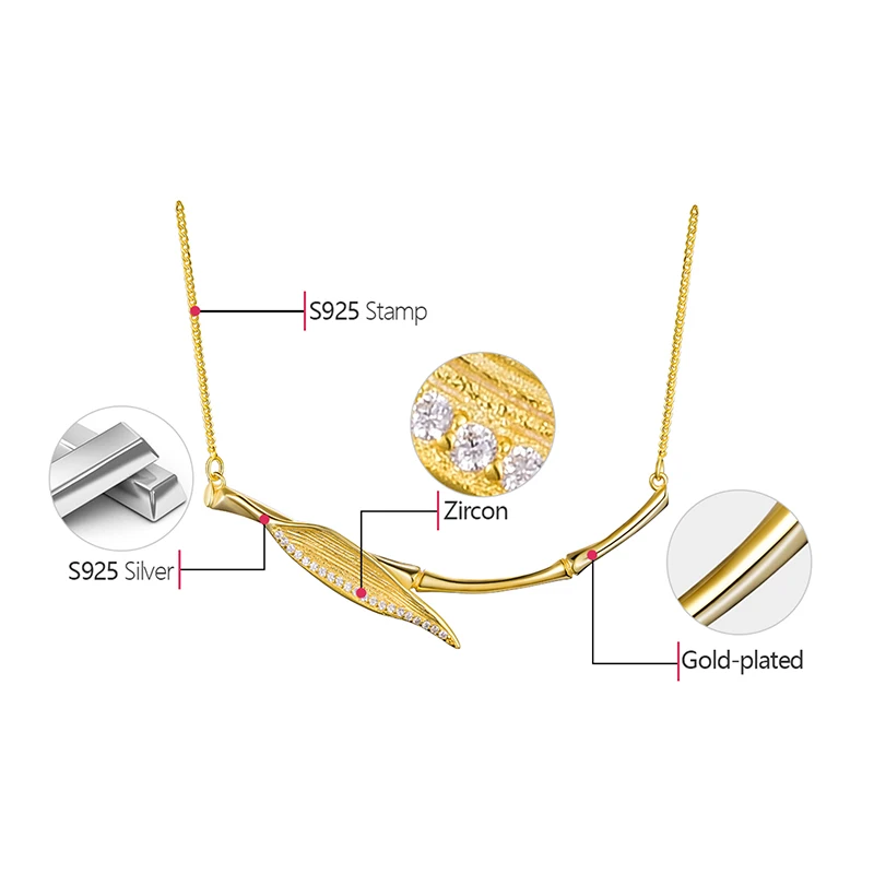 Женское Ожерелье Lotus Fun из настоящего серебра 925 пробы | Украшения и аксессуары