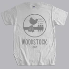 Хлопковая футболка Woodstock Мужская, модная винтажная тенниска с музыкальным бренд Shubuzhi, топы, 1969
