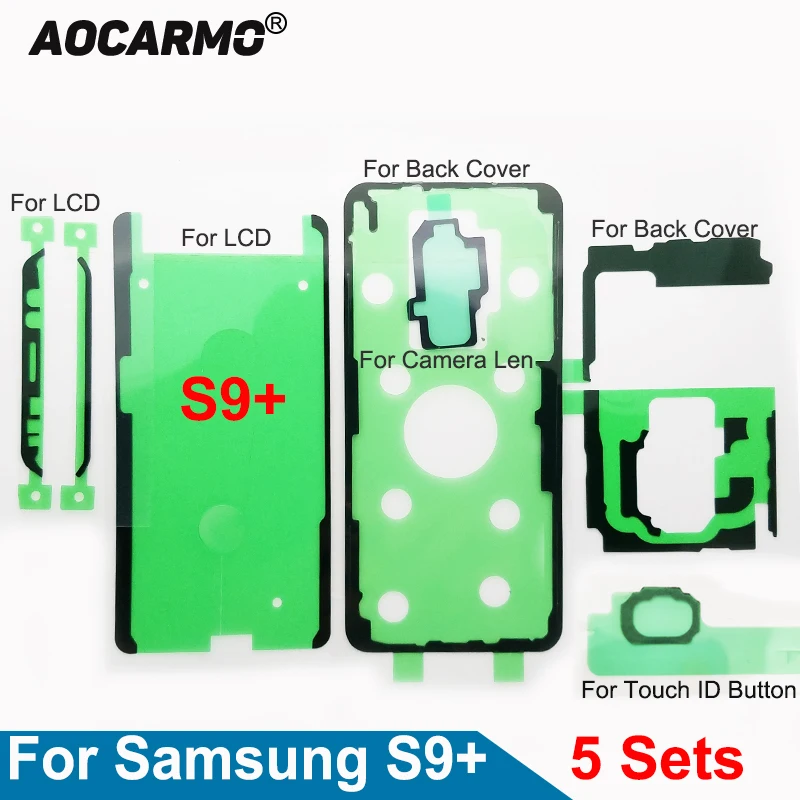 5 компл./лот для Samsung Galaxy S9 + G9650 S9Plus ЖК дисплей задняя крышка батарейного отсека