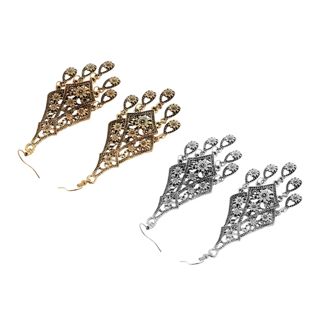 

Ethnic Vintage Boho Earrings Dangle Drop Earrings Tassel Beaded Ear Studs