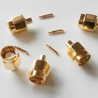 10x pcs high quality rf connector sma male solder for semi rigid rg405 0 086 cable coax jack brass gold plated straight