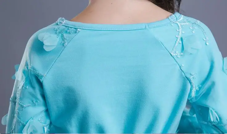 Vestidos/платье-пачка; осенняя одежда; платья принцессы с длинными рукавами для маленьких девочек; костюм Эльзы Софии для дня рождения