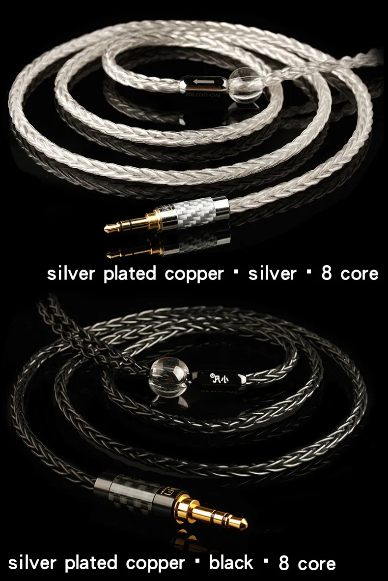 Xiaofan A9 8 Core с серебряным покрытием обновления кабель 2,5/3,5/4,4 мм балансный кабель с MMCX/2pin разъем для sony ex1000 ie80 im50