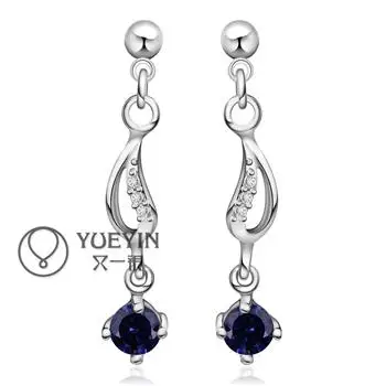 

Water Drop Dangle Earrings Red Zircon Earrings Elegant Women Jewelry LKNSPCE515