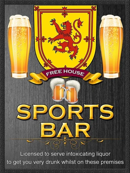 

Free House Sports Bar Retro tin sign nostalgic ornament metal poster garage art deco bar cafe shop