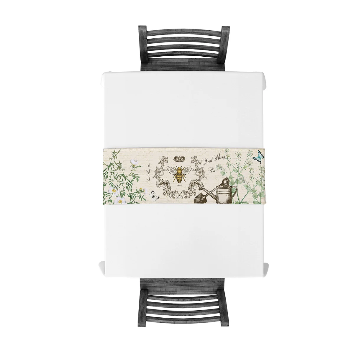 В стиле ретро пчелы бабочки настольная дорожка с цветами покрытие стола для дома