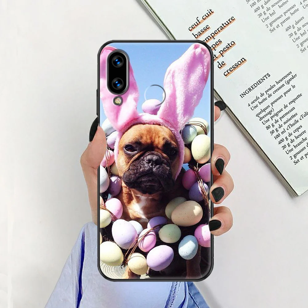 Чехол для телефона с французским бульдогом Huawei Honor 6 7 8 9 10 10i 20 A C X Lite Pro Play черный