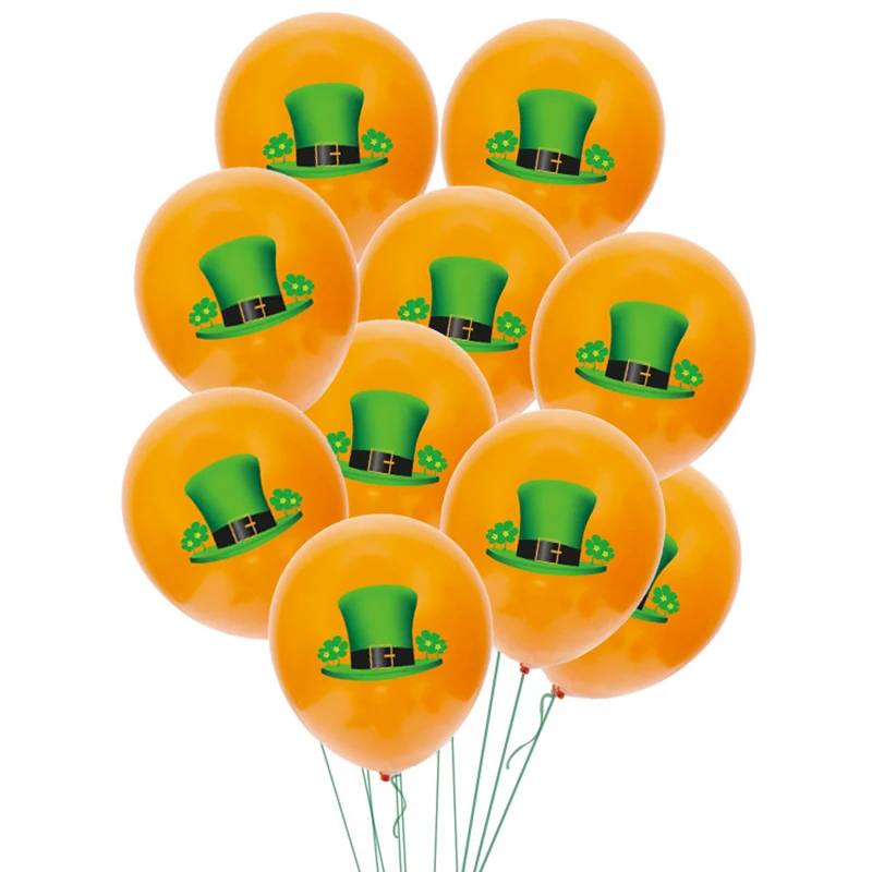 

Holiday Balloons St. Patrick's Day Theme Balloon Decoration Four-leaf Clover Latex Balloon Holiday Piggy Bank Irish Decoration