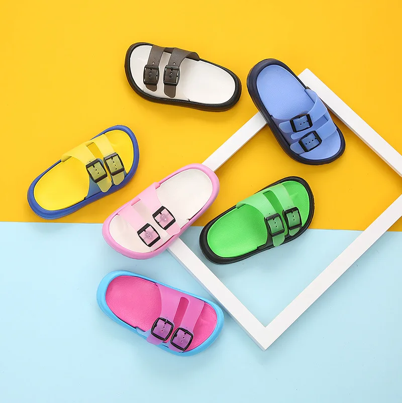 Шлепанцы для мальчиков и девочек пляжные сандалии домашние мягкие тапочки