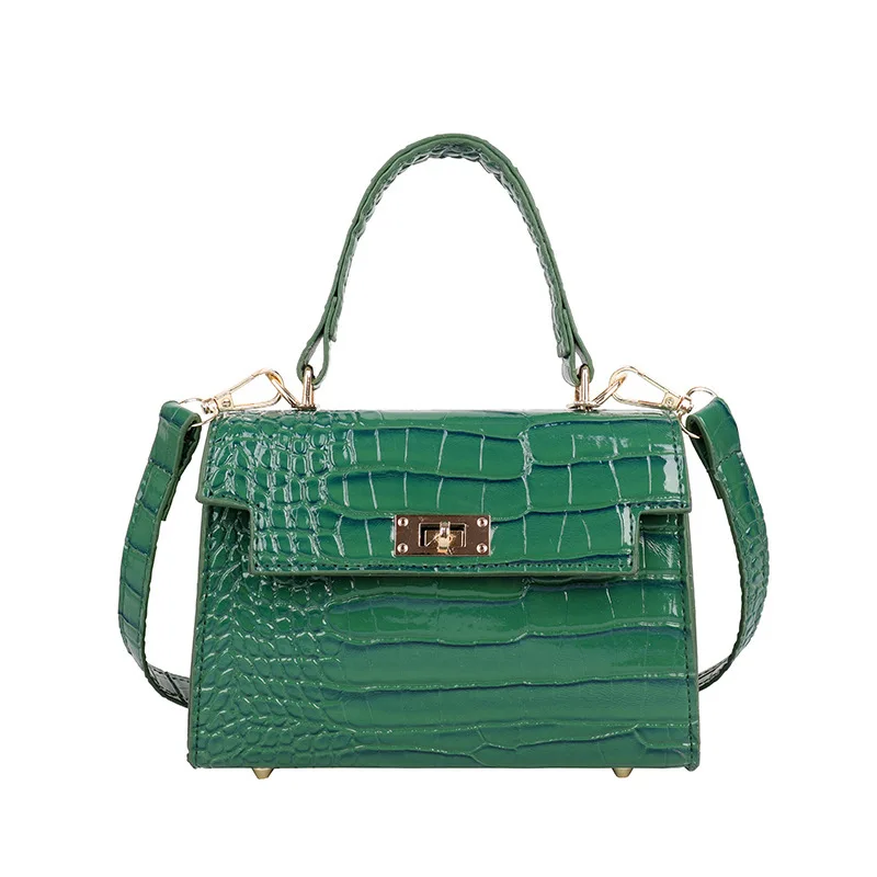 

Vintage Crocodile Pattern One Shoulder Crossbody Bags for Women 2021 New Casual Street Style Pu Leather Handbags Bolsa Feminina