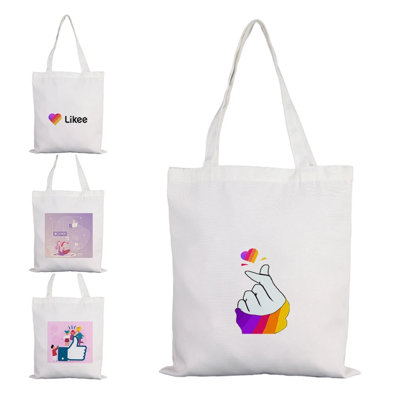 

Likee Jute Bag Customizable Fabric Demon Slayer Handles Beach Woman Ghibli Bags Bulk Tote for Women Canvas Denim Paper Shopper