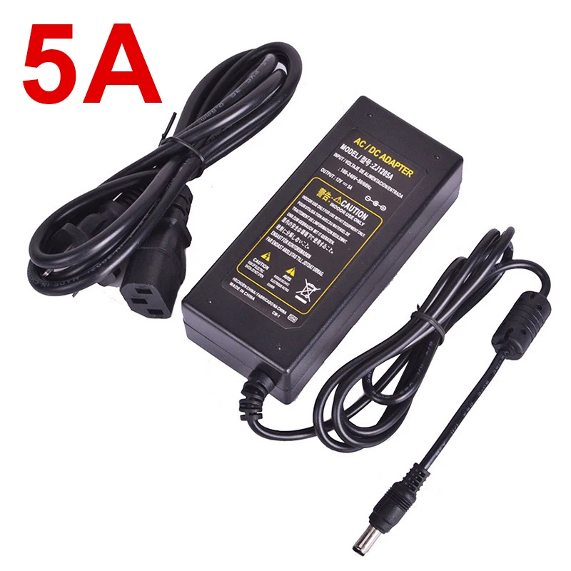 5A 12 V адаптер питания DC12V Универсальный адаптер 1A 2A 3A 5A 6A 8A 10A AC 110V 220V 240V к DC 12 V 12 V 12 V источник питания для светодиодной ленты - Цвет: 5A