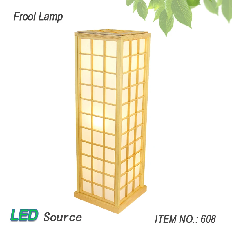 Японский Стиль 80 см прямоугольник 40 Вт Светодиодный Lubricious торшер Пол из цельного