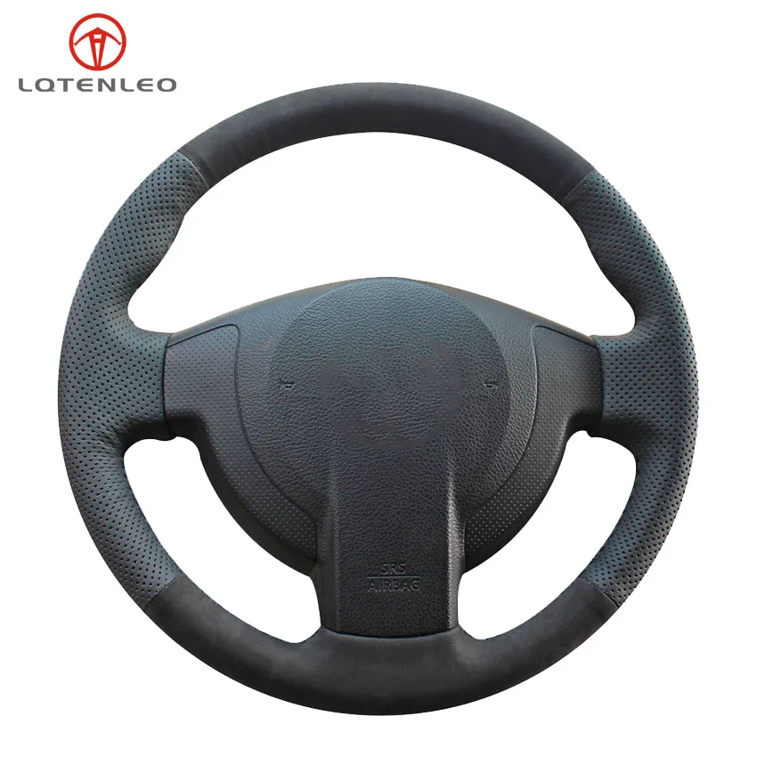 

Черный замшевый чехол LQTENLEO из натуральной кожи для Nissan Qashqai 2007-2015 Rogue X-Trail 2008-2013 NV200 Sentra