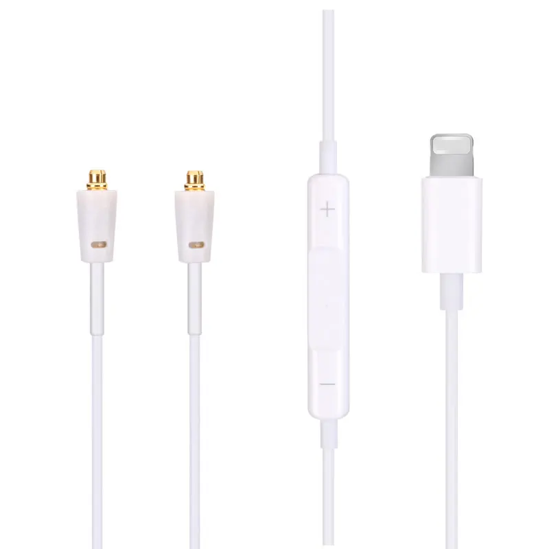 Аудиокабель с дистанционным микрофоном для наушников MMCX FIT iPhone 11/11Pro/Xs/XR/X/8 Plus/8/7/7