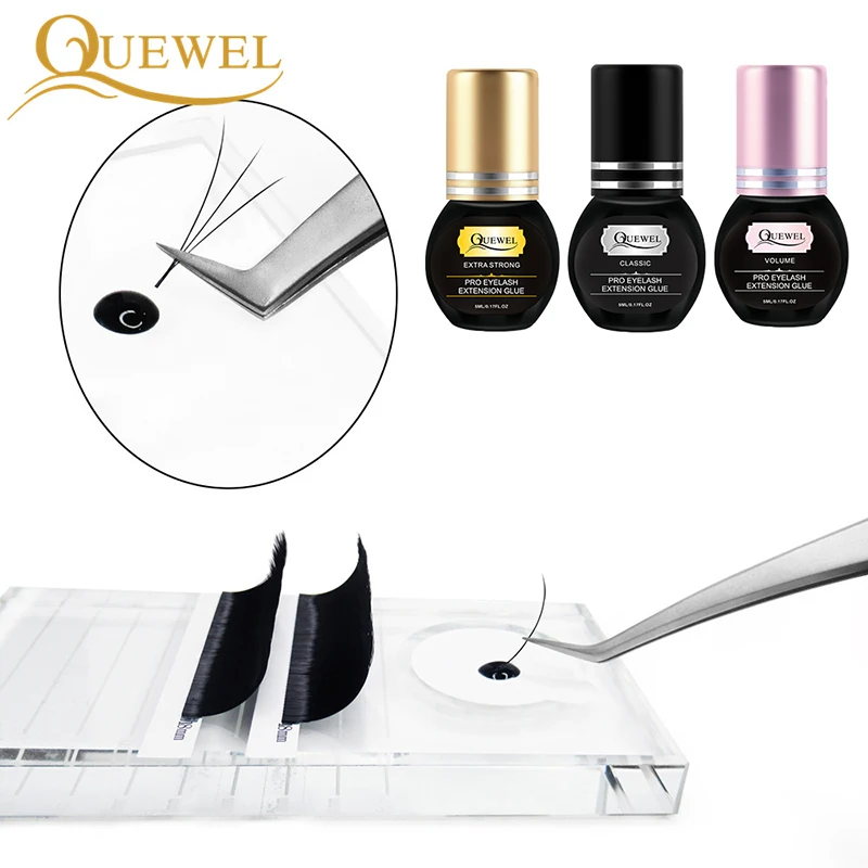 Клей Quewel для наращивания ресниц 5 мл клей и быстрое высыхание инструмент удаления