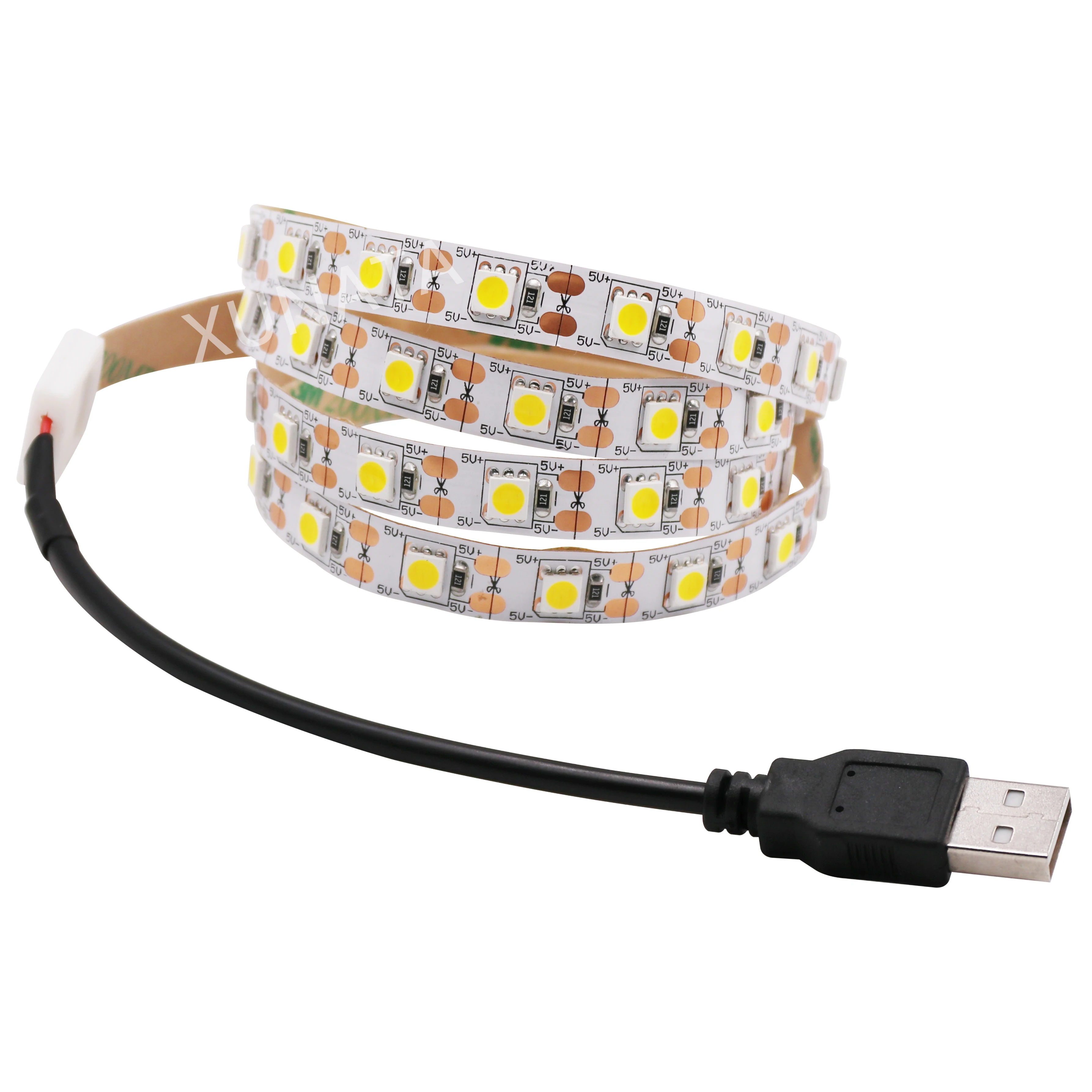 

5V USB LED Strip 5050SMD LED Light Flexible 30CM 50CM 1M 2M 3M 5M White Warm For TV Desktop Background Lighting Night light