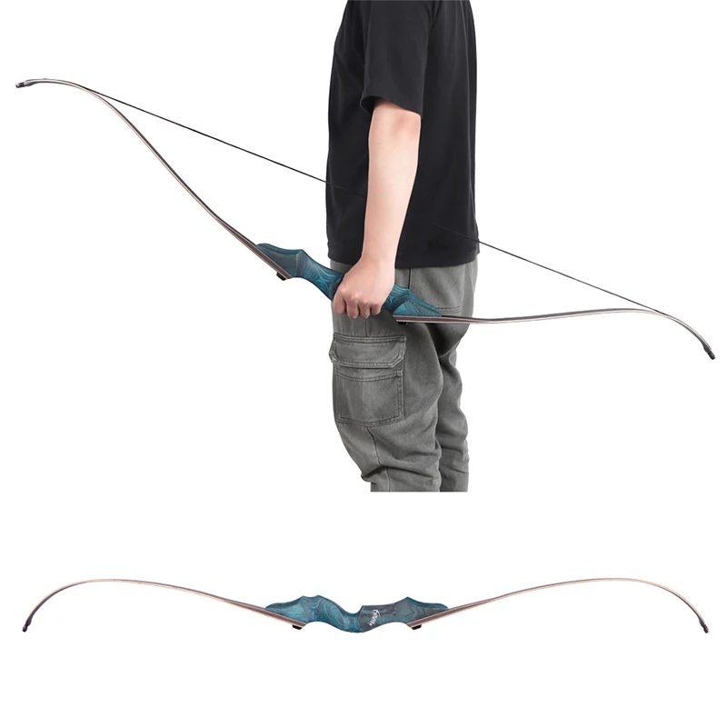 

Черный охотничий лук и стрела, Рекурсивный лук, традиционный раздельный лук, уличный конкурентоспособный лук для стрельбы из лука 20-60 фунто...