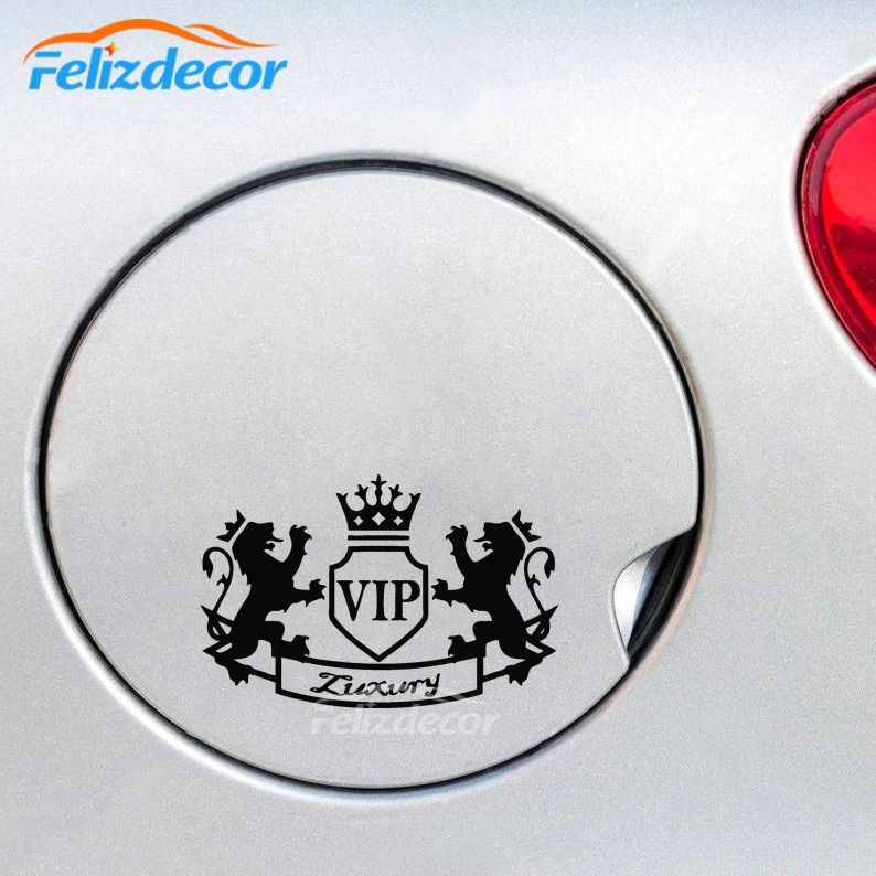 Роскошная Автомобильная наклейка с VIP два льва в короне автомобильная для кузова