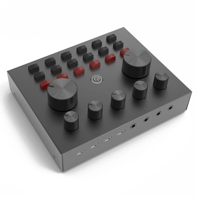 Внешняя звуковая карта USB для гарнитуры микрофона живого вещания