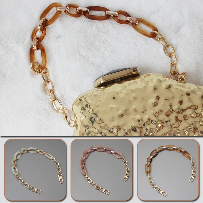 Beautiful Lady Acrylic HyunA Style Resin Bag DIY Portable Chain Vintage Dinner Bag Chain Girl Fashion Accessories