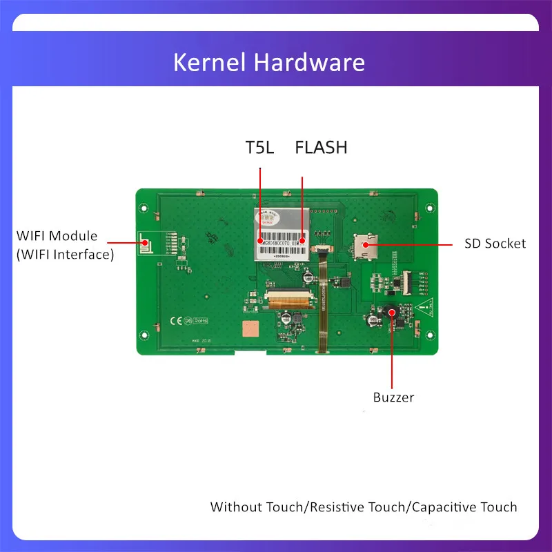 Емкостный дисплей DWIN 7 0 дюйма TFT-LCD модуль HMI Сенсорный экран T5L ЖК-дисплей