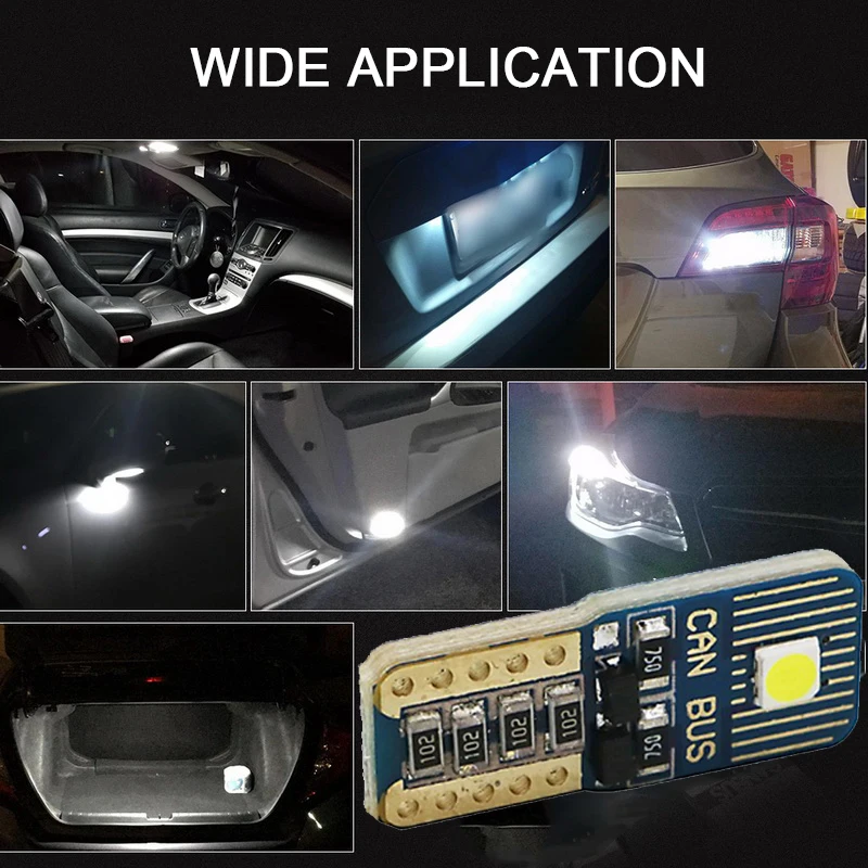 Светодиодный светильник T10 W5W 3030SMD для Mitsubishi Outlander Lancer Asx 10 9 Pajero Carisma L200 салона