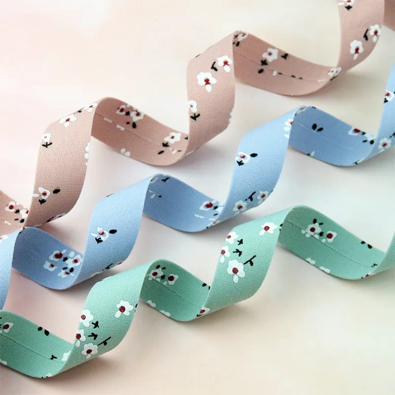 20 метров Цветущая тканевая лента с цветочным принтом складывающаяся DIY для