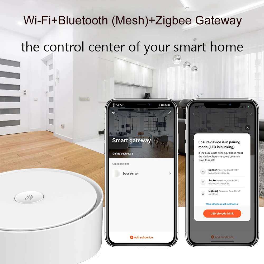 Шлюз Tuya Smart Multi mode ZigBee сетевой хаб с Wi Fi Bluetooth работает приложением Голосовое