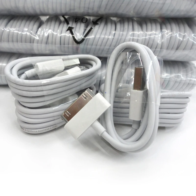 10 шт./лот для iPhone 4 4S iPhone 3g 3g S iPad 1 2 3 iPod Nano 2 2 3 30 pin USB кабель для синхронизации и зарядки телефона