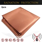 Ткань из чистой меди для самостоятельной сборки, блокирующая Радиочастотная Идентификация, экранирующие сигналы (WiFi, Cell, Bluetooth), защита от излучения, 2 шт.