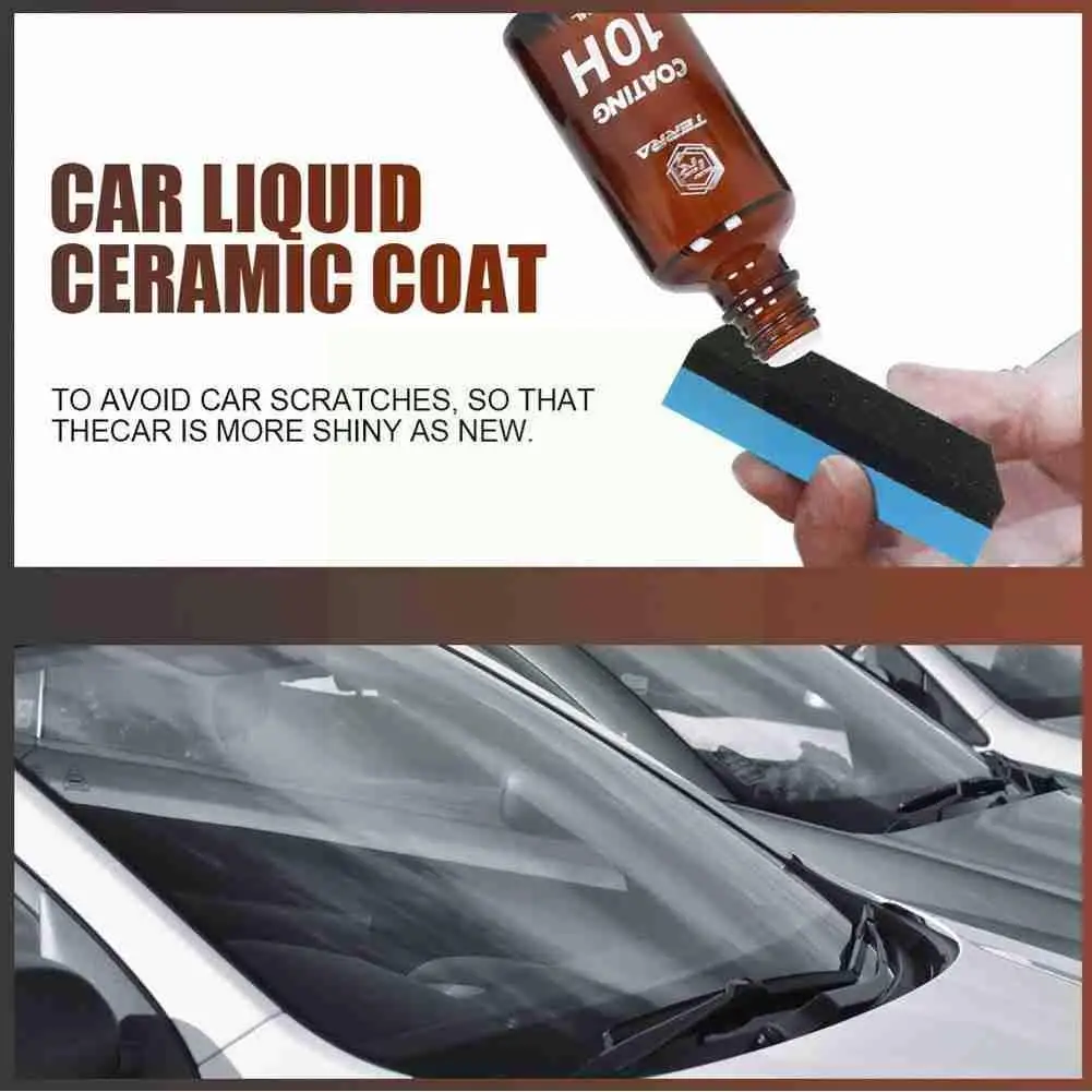 

Автомобильное керамическое покрытие для стекла, 30/50 мл, 10h, жидкость для ухода за покраской, кварцевый неорганический кристалл, средство для ...