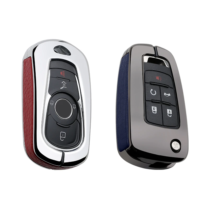 Металлический кожаный чехол для автомобильных ключей Buick ENCORE ENVISION NEW LACROSSE Insignia Astra