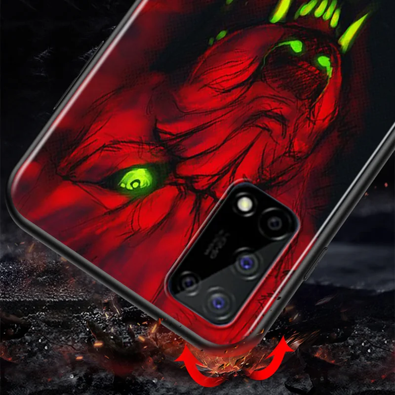 

Animal Totem Wolf Lion For Huawei Honor V30 30S 30i 30 20E 20i 20S 20 Lite Pro Plus Black Phone Case