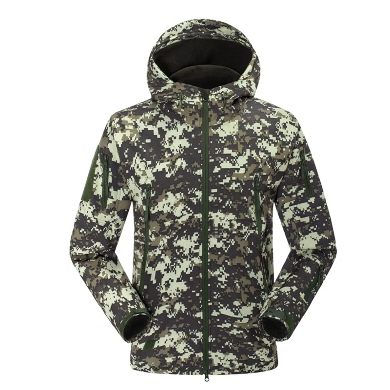Флисовая Мужская Военная камуфляжная куртка весна осень зима армейская