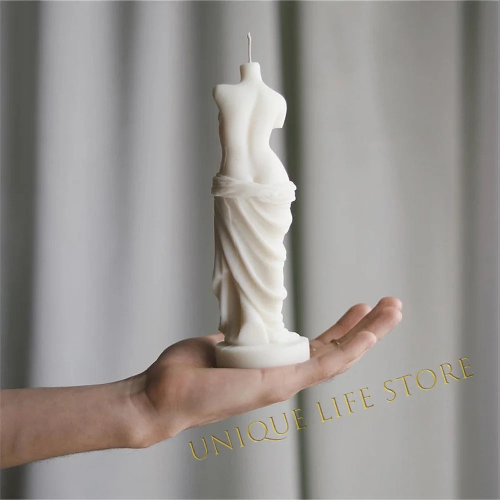 

3d Diy Candle Making Kit Roman Column Silicone Mold Venus Goddess Aromatherapy Candle Mold Plaster Mold Cake Decorating Tools