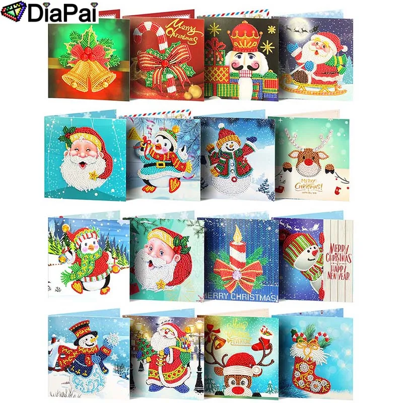 DIAPAI Алмазная картина поздравительные открытки мультфильм Рождественские на