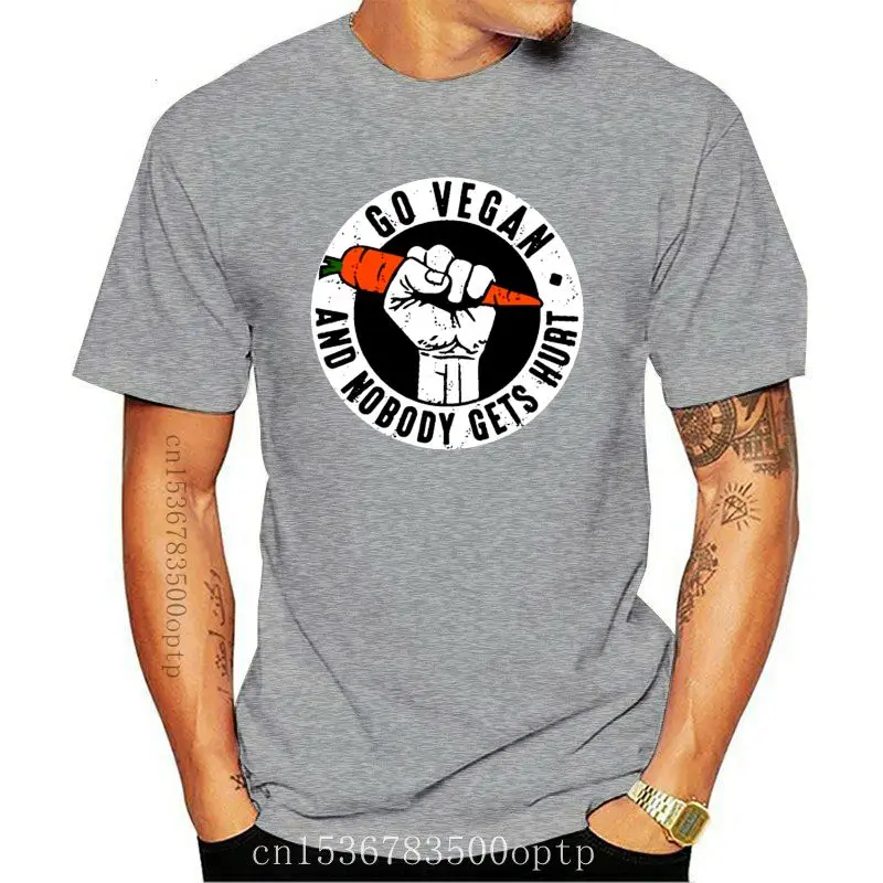 

Мужская Летняя хлопковая футболка для веганцев, Повседневная футболка с надписью "Go G" и "никто не повредит", европейские размеры