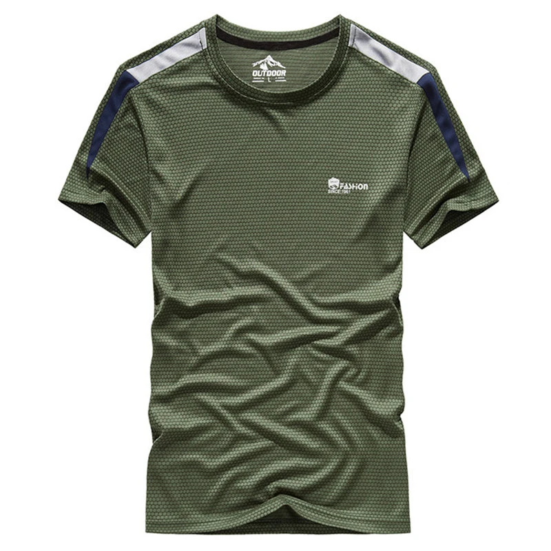 Мужская футболка модная брендовая с короткими рукавами быстросохнущая круглым