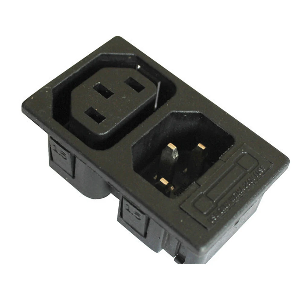 Медная панель переменного тока IEC320 C13 C14 250 В 10 А черная с держателем